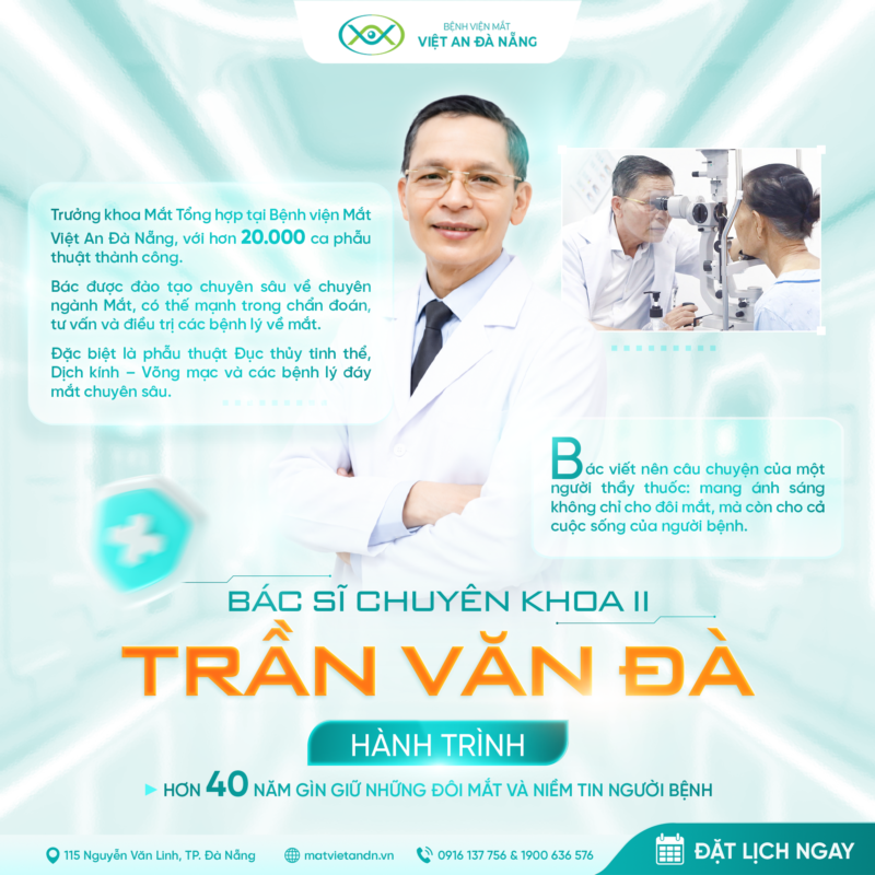 Người bác sĩ dành trọn sự nghiệp cho những đôi mắt: câu chuyện của Bác sĩ Chuyên khoa II Trần Văn Đà